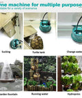 Submersible Water Pump With Handle For Pond, Aquarium, Hydroponics And Fountains, Ultra Quiet Circulation Pump, All In One Water Management, Adjustable Flow, 66 GPH, 5W, 4.6ft Power Cord, Green.