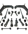 Beefed-Up Front And Rear Suspension Kit With Upper Control Arms Lower Ball Joints Sway Bar End Links Tie Rod Ends And Pitman Idler Arms For Chevy Suburban 2500 2001-2010 And Hummer H2 2003-2007.