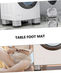 4 Pack Silicone Washing Machine Feet Pads, Anti Slip Leg Pads with washer showing vibration control and noise reduction
