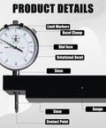 Pro Grade Sleeve Height And Counter Bore Gauge For All Diesel Engines With 0-1.00 Inch Range, 0.001 Inch Graduation, Dial Details