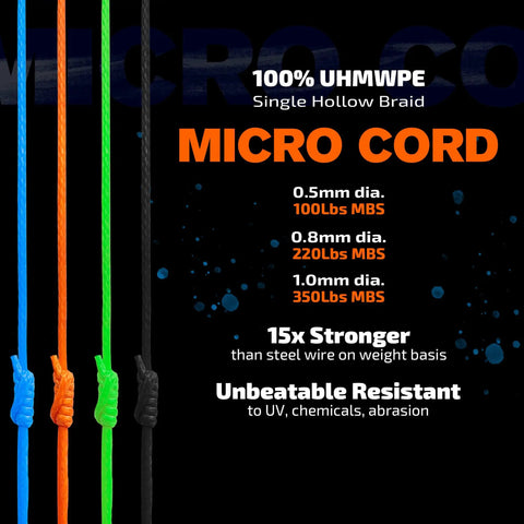 Colorful 0.8mm UHMWPE Micro Cord Rope Whipping Twine For Heavy Duty Canvas Tarps And Bags Survival And Backpacking Emergency Line