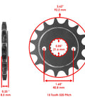 Drive Chain And Sprockets Kit For Honda TRX400EX Sportrax 400 2X4 1999-2004 With Master Link And Rivet Link 6000 Pound Tensile Chain Front Sprocket 15 Teeth And Rear Sprocket 38 Teeth In Durable Steel, 15-tooth sprocket