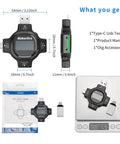 USB Type-C Power Meter Tester For Fast Charging QC PD Huawei Samsung Apple on scale with manual and accessories