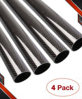 Four 330mm carbon fiber tubes 6mm inner 8mm outer 3K glossy roll wrapped for RC quadcopter multicopter helicopters and airplanes