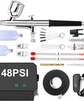 All In One Airbrush Kit With Air Compressor Pro Grade High Pressure Performance for painting modeling cake decorating makeup