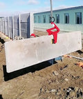 Heavy Duty Stone Lifting Clamps Built Tough For Marble And Granite Slab Carrier With Wide Jaw Stainless Steel Tongs lifting a concrete slab.