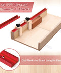 Pro Grade Table Saw Crosscut Sled Kit With 2 Aluminum T Tracks 2 UHMW Miter Bars Knobs And Bolts And 16 Screws For DIY Woodworking