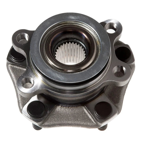 Front view of Front Wheel Hub And Bearing Assembly Set For 2015 2018 Chevrolet City Express And 2013 2019 Nissan NV200 Sentra OE Quality Heavy Duty High Load Capacity Two Pack Replacement Parts