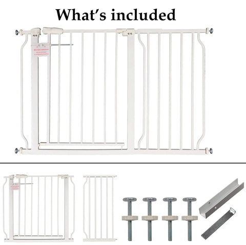 Walk Through Baby Gate For Doorways And Stairs With Auto Close And Hold Open Features, Fits 43.3 To 48 Inch Openings, 30 Inch Tall