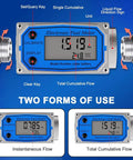 Digital Turbine Flow Meter Three Quarter Inch Auto On Off Industry Grade Aluminum Alloy Fuel And Water Meter Display