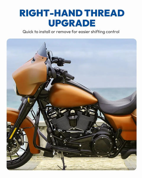 Shift Linkage Gear Style 01 For Harley Davidson Softail Trike Road King Electra Street Glide 1986 To 2026 Black on motorcycle