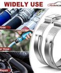 Heavy Duty Stainless Steel Ear Clamps Set 220 Pcs With 16 Sizes 5.3 To 31.1 mm Stepless Adjustable Crimp Clamps shown in use