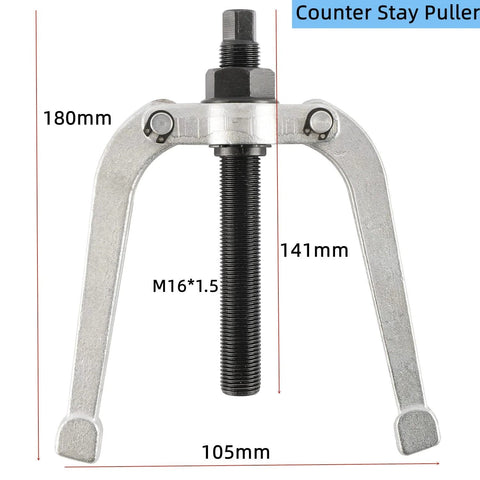 KUNTEC bearing puller with central threaded screw and two silver arms for inner race removal (automotive)
