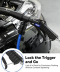 Premium Heavy Duty Coolant Flush Gun Radiator Cleaning Kit with trigger lock feature for DIY garage use.