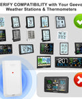 Wireless Remote Outdoor Sensor For Weather Stations, Outdoor Temperature And Humidity Monitor, 200 Ft Transmission