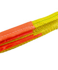 2 Inch By 3 Foot Yellow Flat Eye To Eye Lifting Sling Heavy Duty 6400 Lbs WLL Polyester Double Layer Rigging Sling For Construction Hoisting Moving
