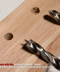Hassle Free Cabinet Shelf Pin Jig Flips Between 5Mm And Quarter Inch Bits Lays Down Clean 32Mm Rows Fast Perfect For Closets Bookcases And Quality Diy Woodworking Builds That Need Precision with wood drill bits on a wooden board.