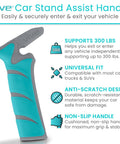 Car Handle Assist For Elderly And Disabled Scratch Proof Auto Grab Bar Cane Support Aid with features listed