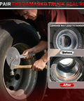 BILITOOLS truck hub seal installer kit; heavy-duty bearing race/seal driver with gray disk and handle, side view