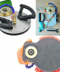 Portable Variable Depth Stone Edge Profiling Router Pro Grade Base Plate with handles for bullnose edging on stone surfaces.