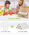 11 Inch By 150 Foot Vacuum Sealer Bags Roll With Built In Cutter, BPA Free, Commercial Grade For Meal Prep And Sous Vide