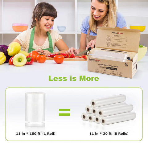 11 Inch By 150 Foot Vacuum Sealer Bags Roll With Built In Cutter, BPA Free, Commercial Grade For Meal Prep And Sous Vide