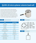 Load Cell Weight Sensor With Bellows Column Design For Tension And Compression Tests, 20mm Diameter, 22mm Threaded Hole