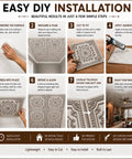 Installation steps for Drop In 2x2 Ceiling Tiles Pack Of 10 PVC Panels With Antique Gold Faux Tin Look