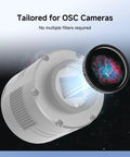 SV220 7nm Dual Narrowband Nebula Filter for 1.25-inch telescopes highlighting emission nebula imaging in space scene.