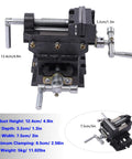 3 Inch Cross Slide Drill Press Vise For Mini Milling Machines And Bench Top Woodworking, compound table clamp with jaws