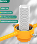 Heavy Duty PVC Pipe Thread Tool Kit With Three Die Set One Half Inch Three Quarter Inch One Inch NPT For PVC Threading displayed with tool in use