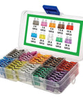 Must Have Auto Fuse Kit With 200 Pcs of 10 Types Blade Type Fuses, Easy Replacement and Quick Diagnostics, open case view