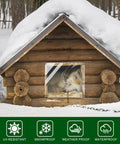 Built Tough 3 By 6 Foot Heavy Duty Clear Vinyl Tarp With Reinforced Grommets 14 Mil Waterproof PVC shield covering dog house window