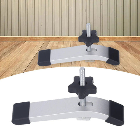 Heavy Duty T Track Hold Down Clamps Set 6 Point 2 Inch Pro Grade Aluminum Alloy for woodworking and CNC projects close-up