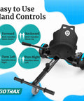 HoverflyKart Seat Attachment For 6.5 Inch To 10 Inch Self Balancing Scooters, Adjustable Frame Length And Handlebar Control