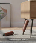 5.9 Inch Conical Furniture Leg With M8 Thread Replacement For Sofa, Cabinet Or Chair, PP Plastic And Metal Construction