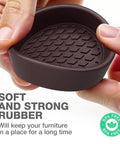 Non Slip Rubber Furniture Cups Set Of 4 For 2 Inch Caster Feet Keeps Furniture In Place With Premium Floor Protection Coasters