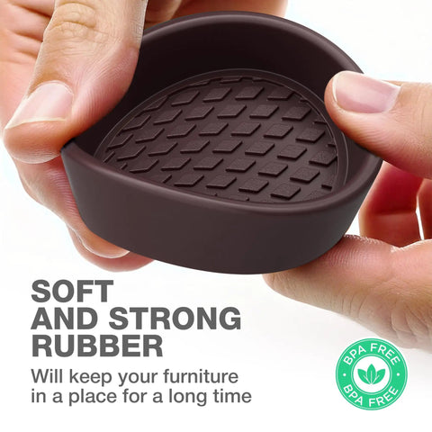 Non Slip Rubber Furniture Cups Set Of 4 For 2 Inch Caster Feet Keeps Furniture In Place With Premium Floor Protection Coasters