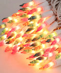 Close-up of Two Pack Easter Fairy Lights Set With 100 Mini Pastel Bulbs On 20 Ft White Wire Multicolor 120V UL Certified