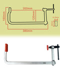 12 Inch Heavy Duty Bar Clamp Set Four Pack Built Tough Drop Forged Steel F Clamps With 1200 Lb Load Capacity And 4 3 Quarter Inch Throat Depth For Welding Woodworking And Metalworking Projects, 300mm bar clamp diagram