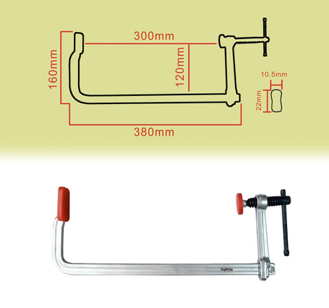 12 Inch Heavy Duty Bar Clamp Set Four Pack Built Tough Drop Forged Steel F Clamps With 1200 Lb Load Capacity And 4 3 Quarter Inch Throat Depth For Welding Woodworking And Metalworking Projects, 300mm bar clamp diagram