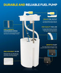 Diagram of Fuel Pump Assembly Replacement For Honda Accord 2003 2007 2.4L And Acura TSX 2004 2008 2.4L Without California Emissions System Direct Fit Replaces E16307 E8513 P76323M P76374M SP1344 SP8002M showing components and functions.