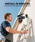 Man installing 2K 360 Degree Solar Wireless Outdoor Security Camera With Color Night Vision, Motion Detection, 2 Way Audio