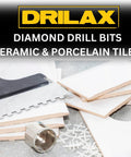 2 Inch Diamond Hole Saw For Tiles And Glass With 3/8 Inch Shank Pro Grade Ceramic Porcelain Granite Quartz Drill Bit shown on tiles