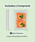 11 Inch By 16 Foot Vacuum Seal Rolls Two Pack BPA Free Multilayer For Food Preservation next to vacuum-sealed salmon