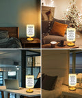 Fabric Night Light Gift For Grandma From Grandkids From Granddaughter And Grandson, Warm White Glow in cozy bedroom settings.