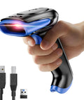 2D Bluetooth Barcode Scanner With 3 In 1 Connectivity Bluetooth 2.4G And USB Wired Handheld Cordless QR Reader for inventory