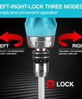 Ratcheting Screwdriver Set For Quick Fixes, 12-In-One Standard And Stubby Duo showcasing left-right-lock mode operation