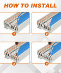 Installation steps for DIN Rail Terminal Block Kit For Quick No-Fuss Wiring With Twin Spring Push-In Connectors And Screwless PT Setup