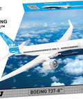 Boeing 737-8 Plane Building Kit With 340 High Quality Elements, Dope Moving Parts, Pilot And Passenger Figures box